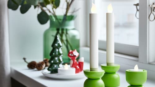 Winter candles & candles holders