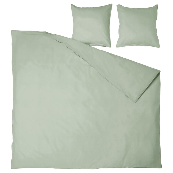 ÄNGSLILJA bed set: light green, soft cotton, simple design.