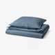 ÄNGSLILJA Duvet cover and pillowcase, dark blue, 140x200/80x80 cm