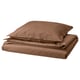 Brown ÄNGSLILJA bedding set, 100% soft recycled cotton.