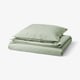 ÄNGSLILJA Duvet cover and pillowcase, pale grey-green, 140x200/80x80 cm
