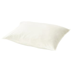 A white, rectangular, soft cotton pillowcase with an envelope closure.