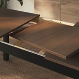 ÅLHULT / ODGER Table and 4 chairs, black/brown/anthracite, 120/170x80 cm