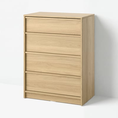 ANKARUDDEN Chest of 4 drawers, oak effect, 80x48x107 cm