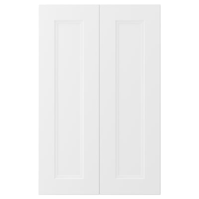 White AXSTAD cabinet doors, featuring a smooth, modern design with a rectangular inset panel.