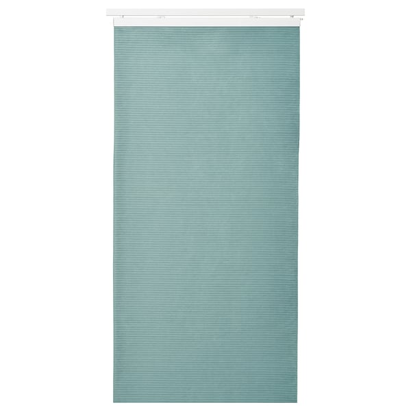 BACKSILJA: light blue, textured curtain; recycled polyester. Sheer, privacy.
