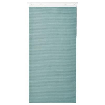 BACKSILJA: light blue, textured curtain; recycled polyester. Sheer, privacy.