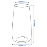 Illustration with measurements for the product: BERÄKNA.