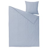 Blue striped duvet & pillow, cotton