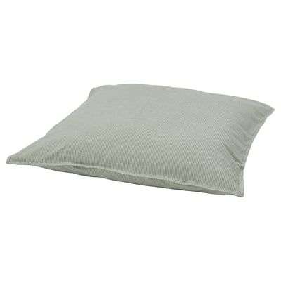 BERGPALM pillowcase, light green, square, with striped vintage design.