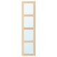 BERGSBO light oak mirror door with 4 frosted panels.