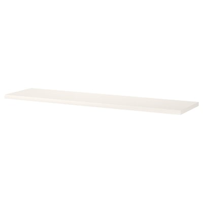 Berghsult white wall shelf, rectangular, beveled and smooth edges.
