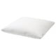 White BERGVEN pillow: soft down fill, firm feather core, cotton cover, rectangular shape.