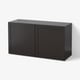 BESTÅ Shelf unit with doors, black-brown/Hanviken black-brown, 120x42x64 cm