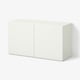 BESTÅ Shelf unit with doors, Laxviken white, 120x42x64 cm