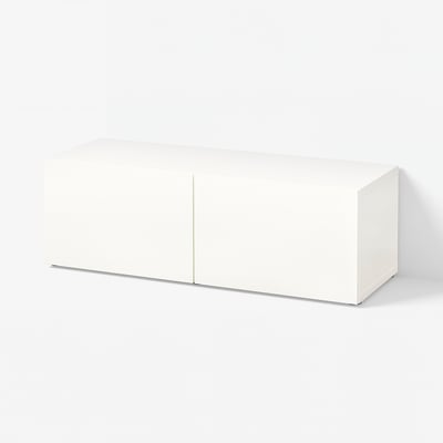 BESTÅ Shelf unit with doors, white/Lappviken white, 120x42x38 cm