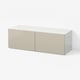 BESTÅ Shelf unit with doors, white/Selsviken high-gloss/beige, 120x42x38 cm