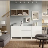 BESTÅ Storage combination with drawers, white/Förvaltare white, 180x42x75 cm