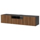 BESTÅ TV bench, black-brown/Lappviken walnut effect, 180x42x39 cm