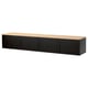BESTÅ TV bench with doors, black-brown/Hanviken black-brown, 240x42x40 cm