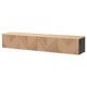 BESTÅ TV bench with doors, black-brown/Hedeviken oak veneer, 240x42x40 cm