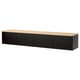 BESTÅ TV bench with doors, black-brown/Lappviken black-brown, 240x42x40 cm