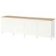 BESTÅ TV bench with doors, white/Lappviken/Stubbarp white, 240x42x76 cm