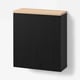 BESTÅ Wall-mounted cabinet combination, black-brown Lappviken/oak veneer, 60x22x66 cm