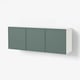 BESTÅ Wall-mounted cabinet combination, white/Krukmakare dark grey-green, 180x42x64 cm