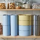 BETTHAJ Tin with lid, for spaghetti/pale blue, 2.6 l