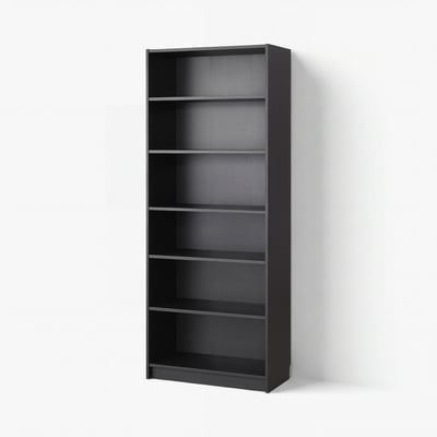 BILLY Bookcase, black oak effect, 80x39x202 cm