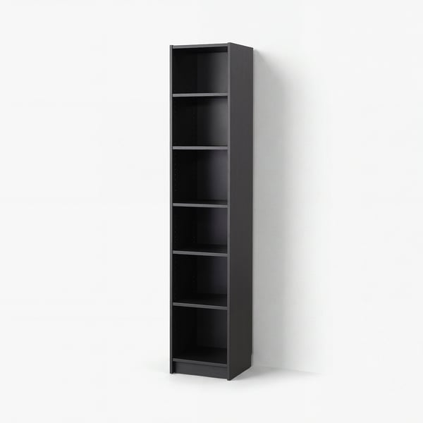 BILLY Bookcase, black oak effect, 40x39x202 cm