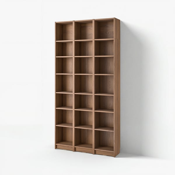 BILLY Bookcase comb with extension units, brown walnut effect, 120x28x237 cm