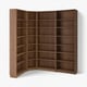 BILLY Bookcase corner comb w ext units, brown walnut effect, 215/135x28x237 cm