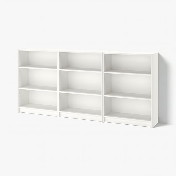 BILLY Bookcase, white, 240x28x106 cm