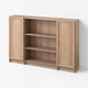 BILLY / OXBERG Bookcase combination with doors, oak effect, 160x106 cm