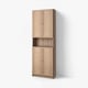 BILLY / OXBERG Bookcase w doors/extension unit, oak effect, 80x30x237 cm