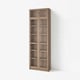 BILLY / OXBERG Bookcase w glass doors/ext unit, oak effect/clear glass, 80x30x237 cm
