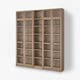 BILLY / OXBERG Bookcase w glass doors/ext unit, oak effect, 200x30x237 cm