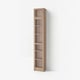 BILLY / OXBERG Bookcase w glass doors/ext unit, oak effect, 40x30x237 cm