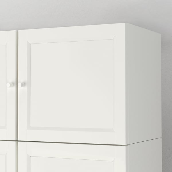 White BILLY bookcase, clean and modern. Adjustable shelves and dust-proof panels.