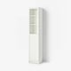 BILLY / OXBERG Bookcase with panel/glass door, white/glass, 40x41x202 cm