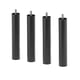 Option: Four black metal rods with screws on top, arranged in a row against a white background.