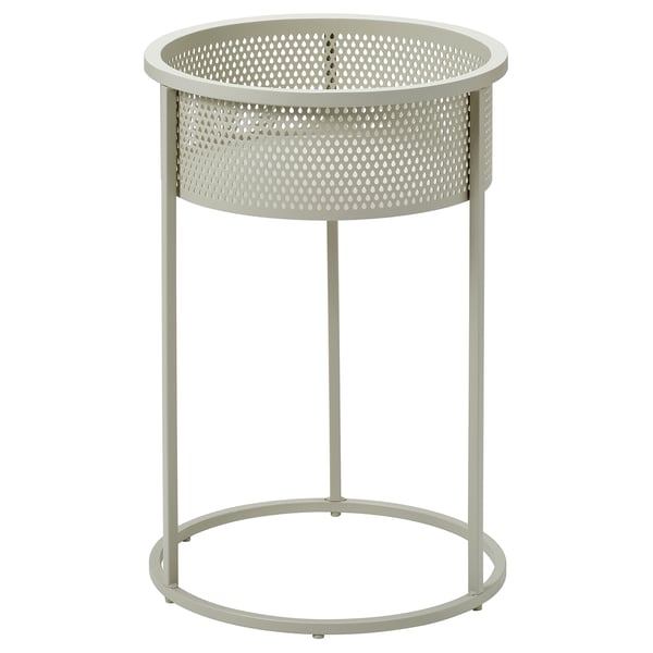 BLÅKRÅKA Plant stand, in/outdoor/light grey-beige, 54 cm