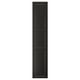 A black BODBYN closet door with a classic beveled panel design, made from fiberboard for durability.