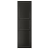 Displays a black BODBYN cabinet door with a bevelled panel design for a classic, sophisticated look.