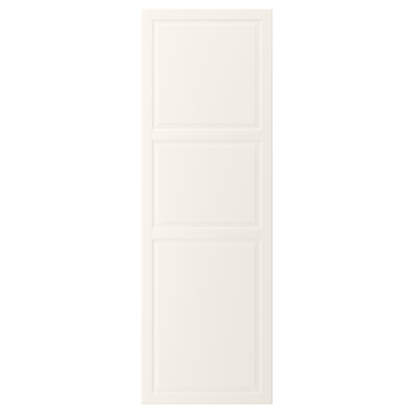 An off-white BODBYN kitchen cabinet door with a classic, bevelled panel design. The rectangular shape and smooth texture make it easy to clean.