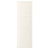 An off-white BODBYN kitchen cabinet door with a classic, bevelled panel design. The rectangular shape and smooth texture make it easy to clean.