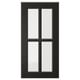 BODBYN black glass door, rectangular with beveled frame and clear glass panels.