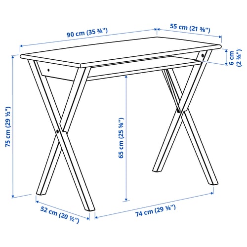 Illustration with measurements for the product: BOLLPOJKE.